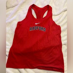 Nike DRI-FIT Racerback Red Medium Radford University